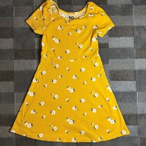 SO Mustard Floral dress